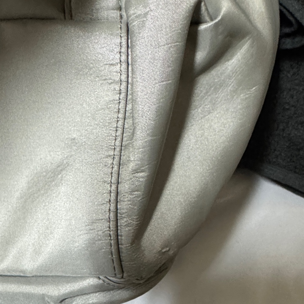 Moschino Silver-Gray Logo Nylon Drawstring Backpack - Picture 8 of 11